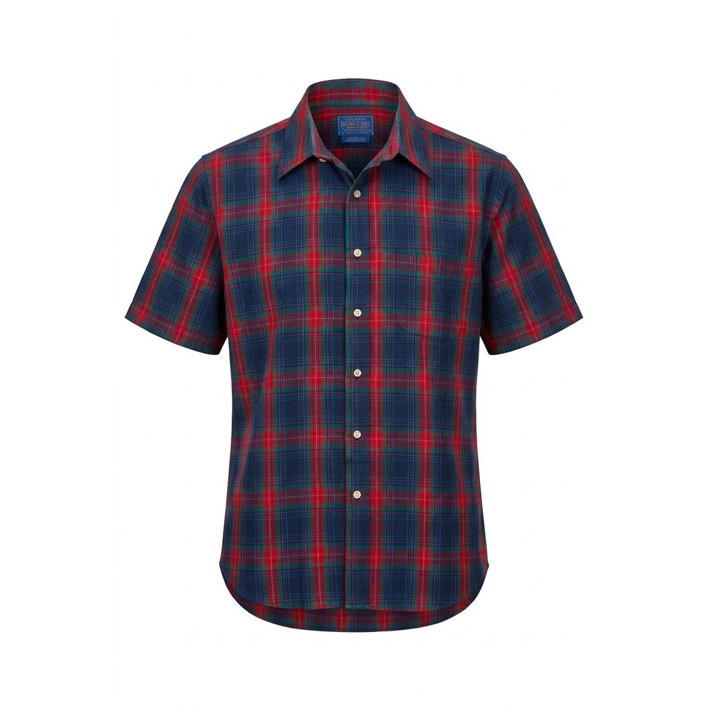 Pendleton Country Traditionals Mens Large Plaid Short Sleeve Button Down Shirt